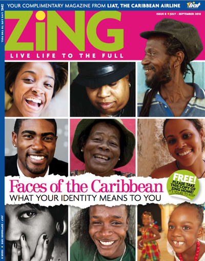 Photos of local men and women from Grenada for ZING, Liat Airlines